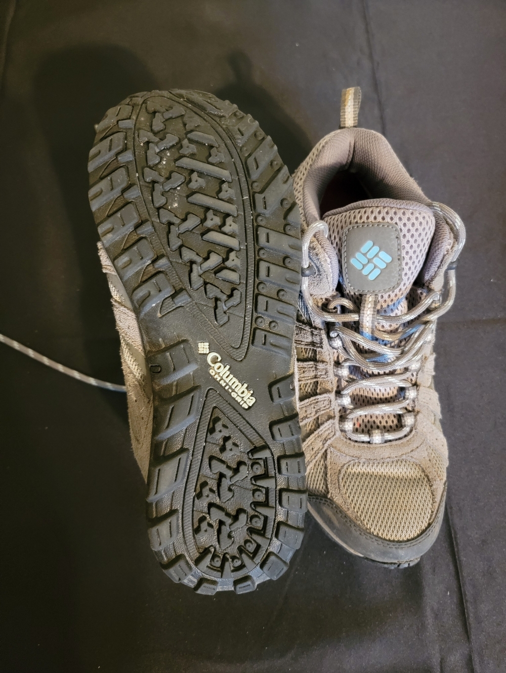Columbia Gray Trail Hiking Shoes with Blue Logo